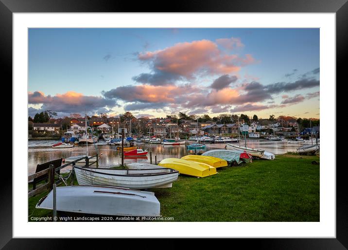 Wootton Creek Dinghy Park Framed Mounted Print by Wight Landscapes