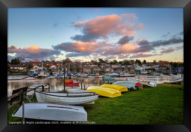 Wootton Creek Dinghy Park Framed Print by Wight Landscapes
