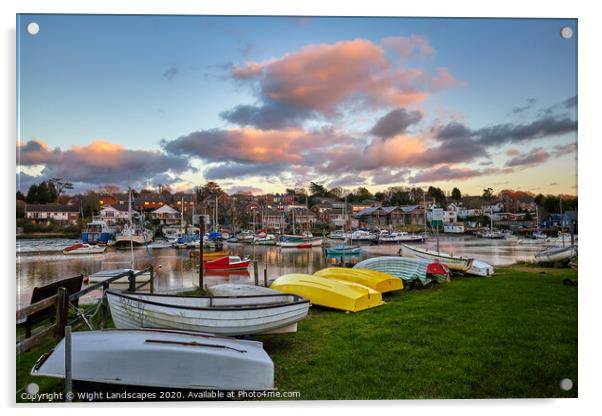 Wootton Creek Dinghy Park Acrylic by Wight Landscapes