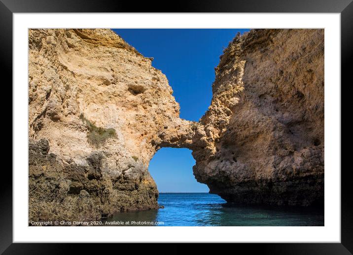 Algarve Caves and Grottos Framed Mounted Print by Chris Dorney