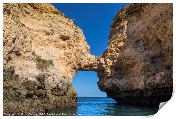 Algarve Caves and Grottos Print by Chris Dorney