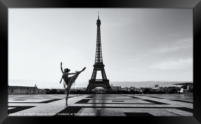 Eiffel Tower Ballet Framed Print by David Thomas