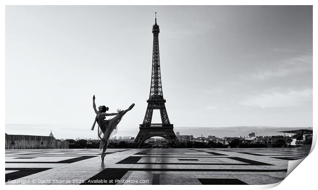 Eiffel Tower Ballet Print by David Thomas