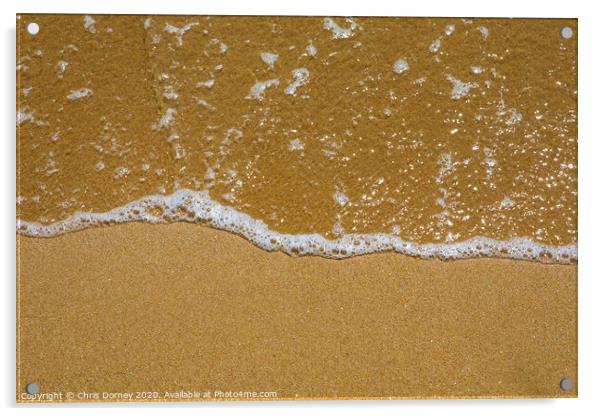Seawater on the Beach Acrylic by Chris Dorney