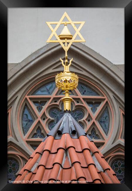 Maisel Synagogue in Prague Framed Print by Chris Dorney
