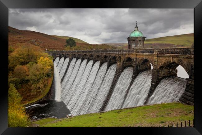 The dam at Craig Goch Framed Print by Leighton Collins