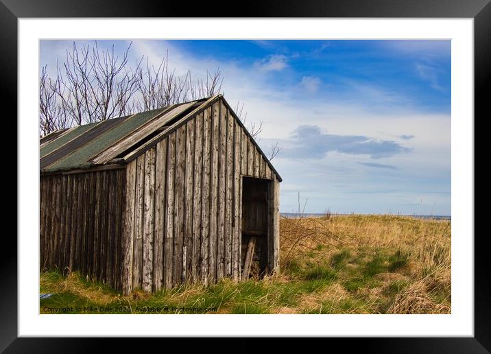 Old Fisherman's Hut on the Clifftop Framed Mounted Print by Mike Dale