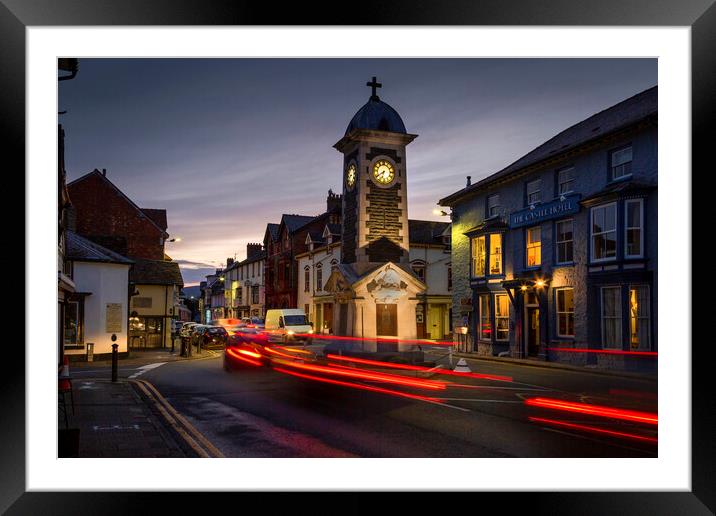 Rhayader town clock tower Framed Mounted Print by Leighton Collins