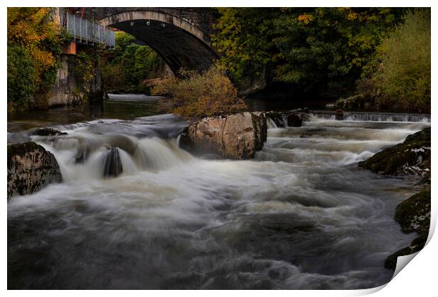 The bridge over the Elan river Print by Leighton Collins