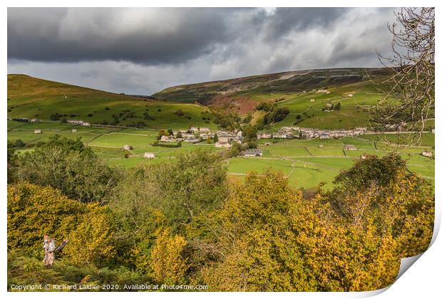 Autumn at Gunnerside, Swaledale, Yorkshire Dales Print by Richard Laidler