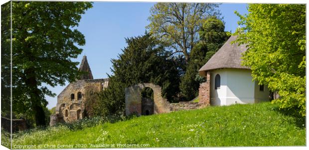 Panorama of Battle Abbey in East Sussex Canvas Print by Chris Dorney