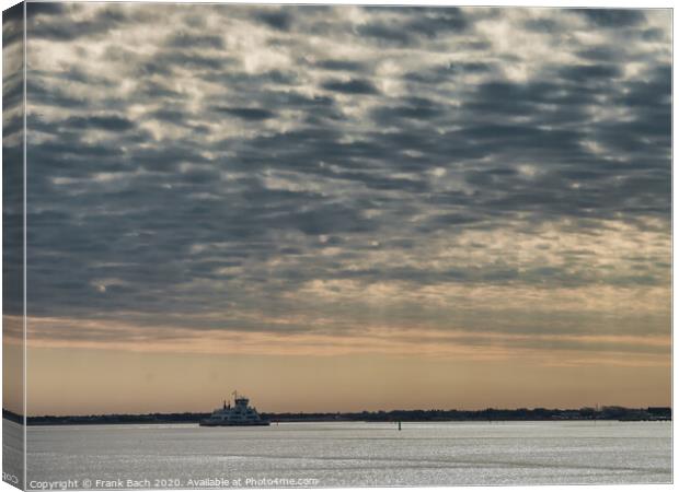 Fano fanoe ferries on the way between Esbjerg and Nordby, Denmark Canvas Print by Frank Bach