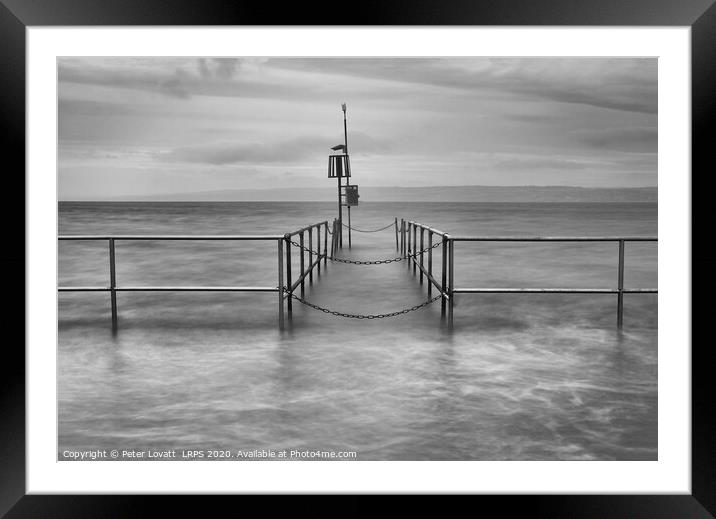 Jetty at High Tide Framed Mounted Print by Peter Lovatt  LRPS