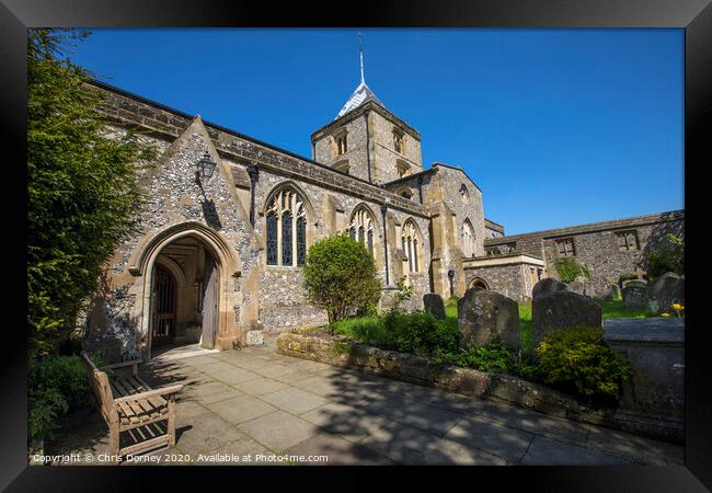 St. Nicholas Church in Arundel Framed Print by Chris Dorney