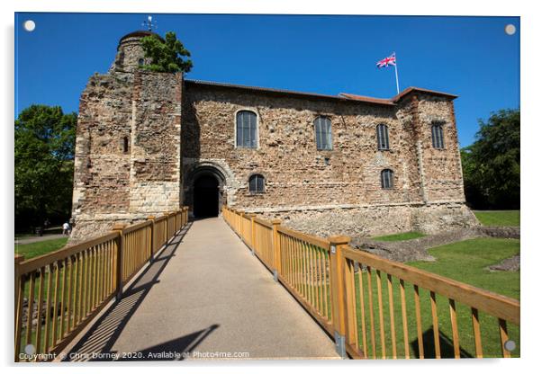Colchester Castle in Essex Acrylic by Chris Dorney
