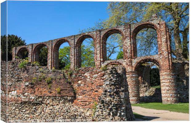 St. Botolphs Priory in Colchester Canvas Print by Chris Dorney