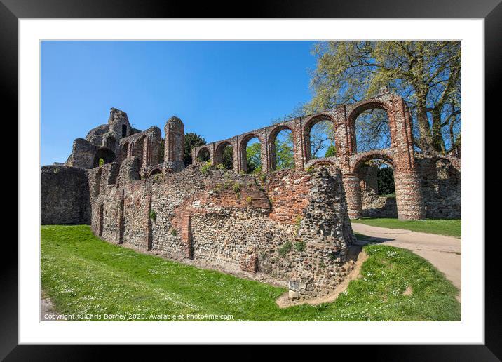 St. Botolphs Priory in Colchester Framed Mounted Print by Chris Dorney