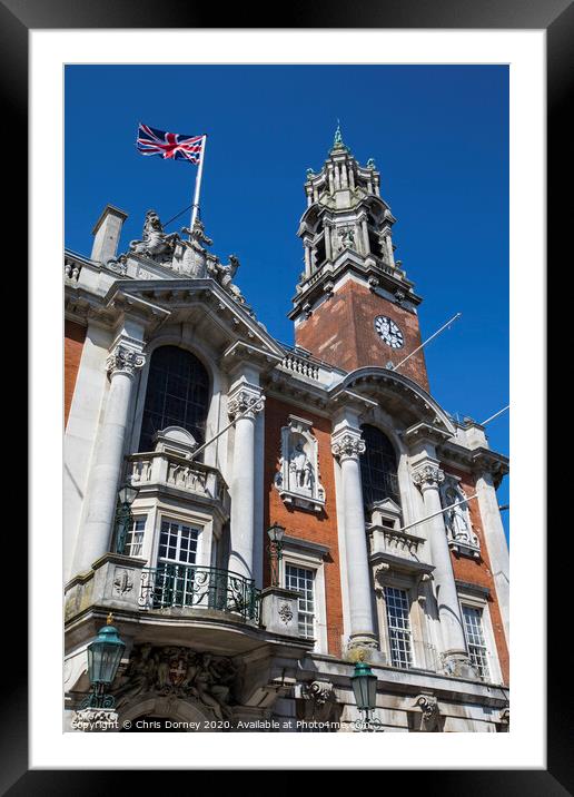 Colchester Town Hall in Essex Framed Mounted Print by Chris Dorney