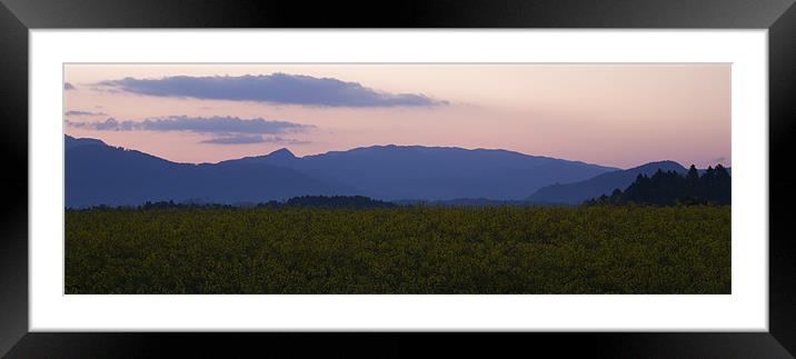 Mountain dawn Framed Mounted Print by Ian Middleton
