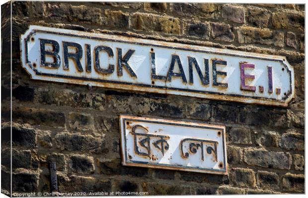 Brick Lane in London Canvas Print by Chris Dorney