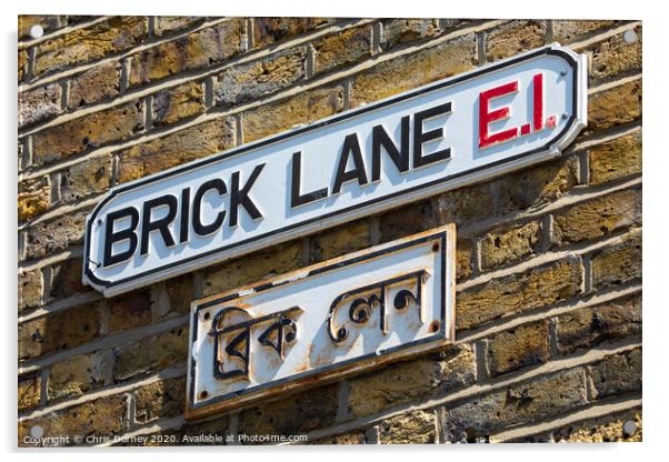 Brick Lane in London Acrylic by Chris Dorney
