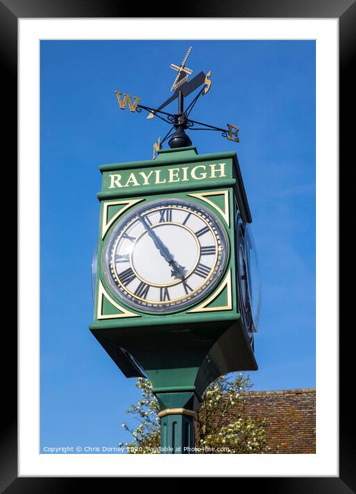 Millennium Clock in Rayleigh Essex Framed Mounted Print by Chris Dorney