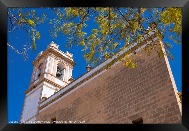 Church of Assumption in Denia Framed Print by Chris Dorney