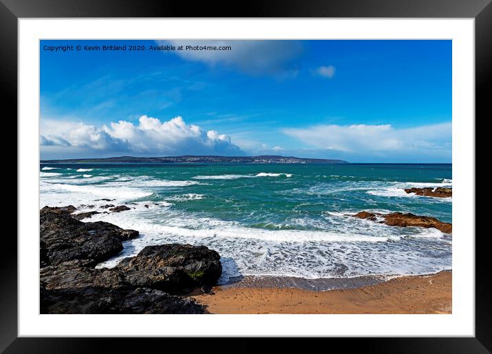 st ives bay cornwall Framed Mounted Print by Kevin Britland