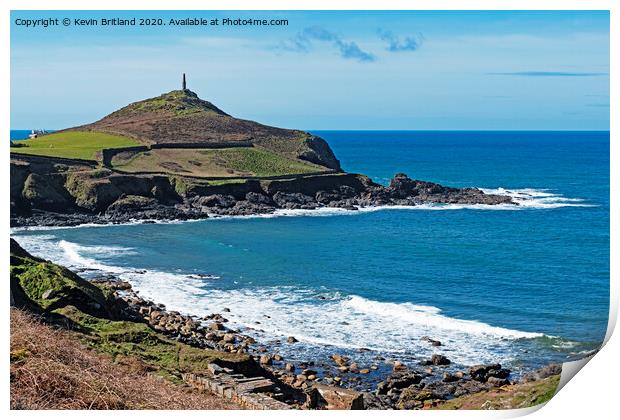 cape cornwall view Print by Kevin Britland