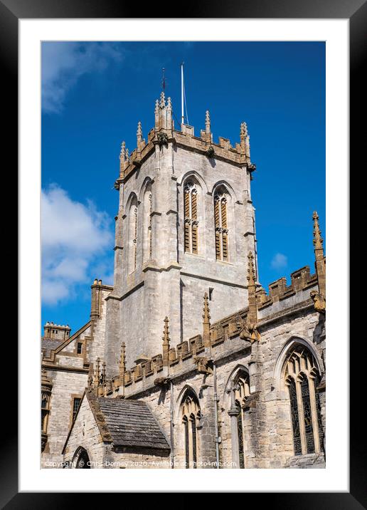 St. Peters Church in Dorchester Framed Mounted Print by Chris Dorney