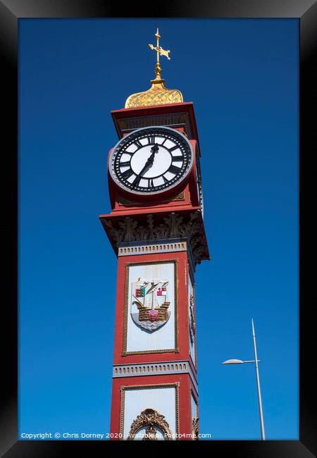 Weymouth Jubilee Clock Framed Print by Chris Dorney