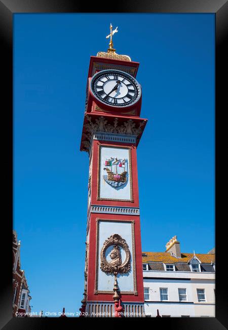 Weymouth Jubilee Clock Framed Print by Chris Dorney