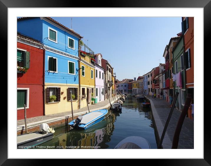 Sunday Morning on Burano Framed Mounted Print by Thelma Blewitt