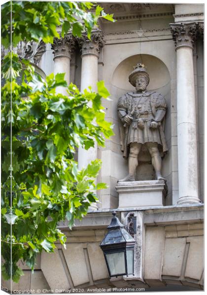King Henry VIII Statue in London Canvas Print by Chris Dorney