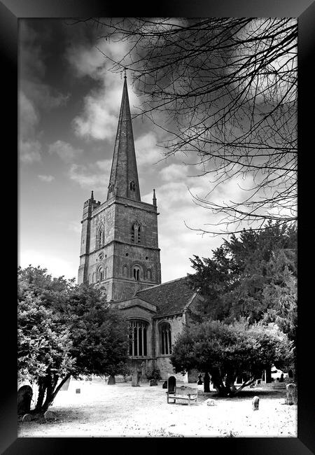 St John the Baptist Church Burford Cotswolds Framed Print by Andy Evans Photos