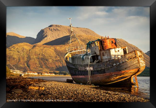 The Corpach Wreck Framed Print by Douglas Milne