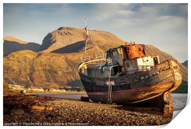 The Corpach Wreck Print by Douglas Milne