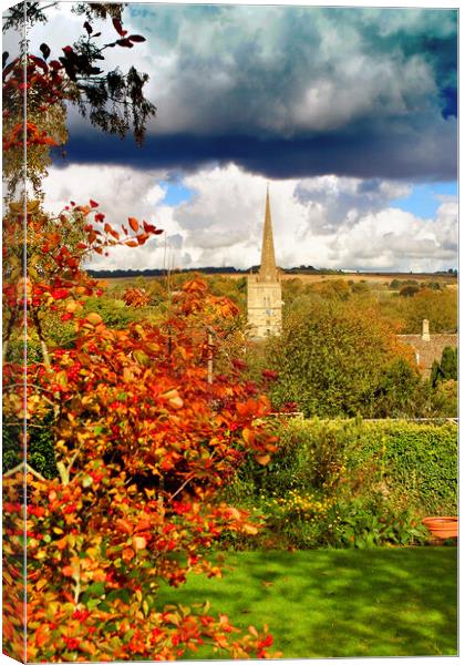 St John the Baptist Church Burford Cotswolds Canvas Print by Andy Evans Photos