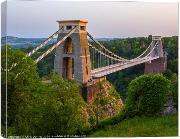 Clifton Suspension Bridge in Bristol Canvas Print by Chris Dorney