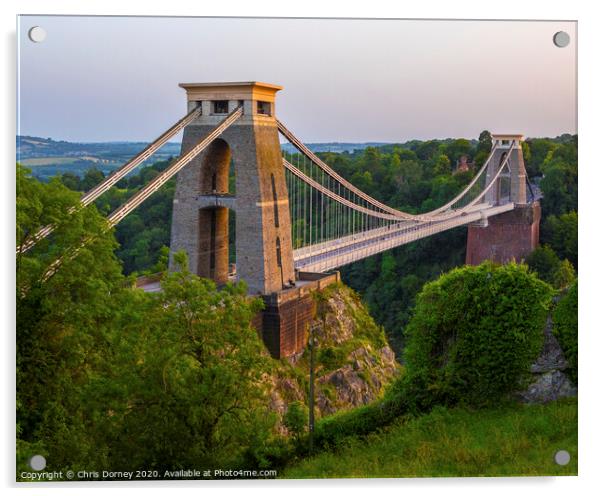 Clifton Suspension Bridge in Bristol Acrylic by Chris Dorney