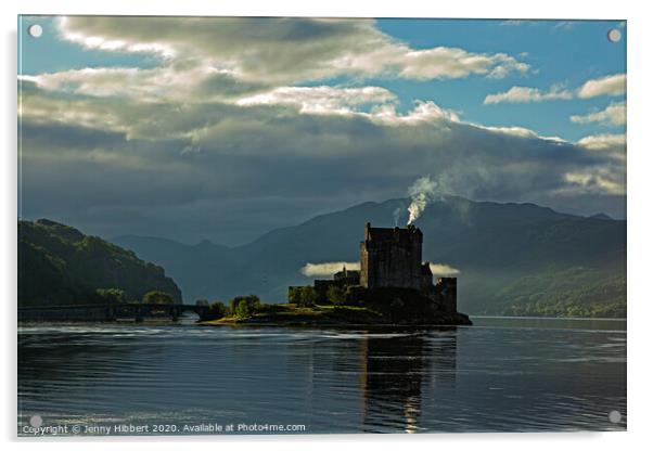 Eilean Donan Castle early in the morning Acrylic by Jenny Hibbert