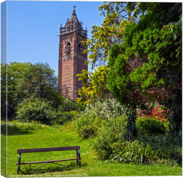 Cabot Tower in Bristol Canvas Print by Chris Dorney