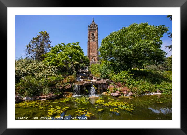 Cabot Tower in Bristol Framed Mounted Print by Chris Dorney