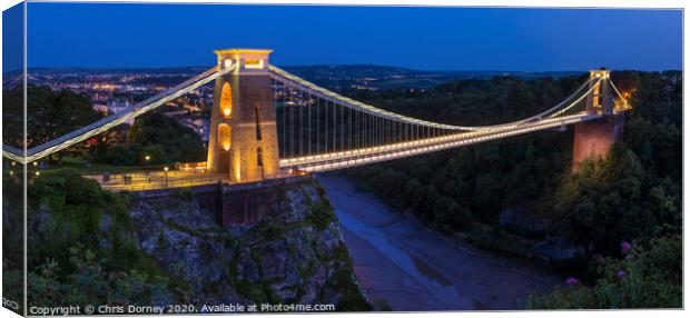 Clifton Suspension Bridge in Bristol Canvas Print by Chris Dorney