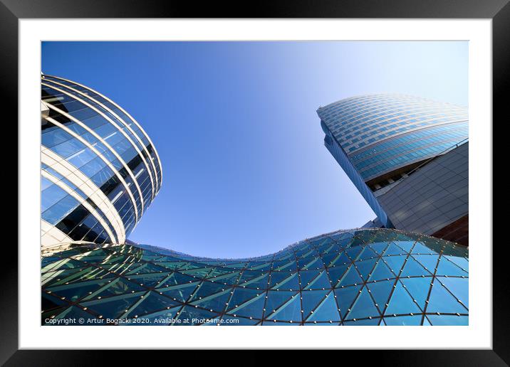 Modern Architecture in Downtown Framed Mounted Print by Artur Bogacki