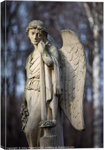 Angel Statue Canvas Print by Artur Bogacki