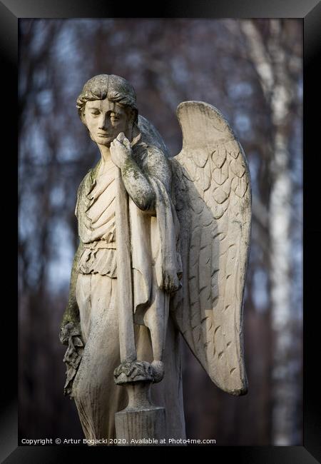 Angel Statue Framed Print by Artur Bogacki
