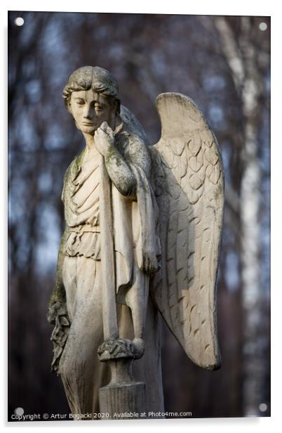 Angel Statue Acrylic by Artur Bogacki