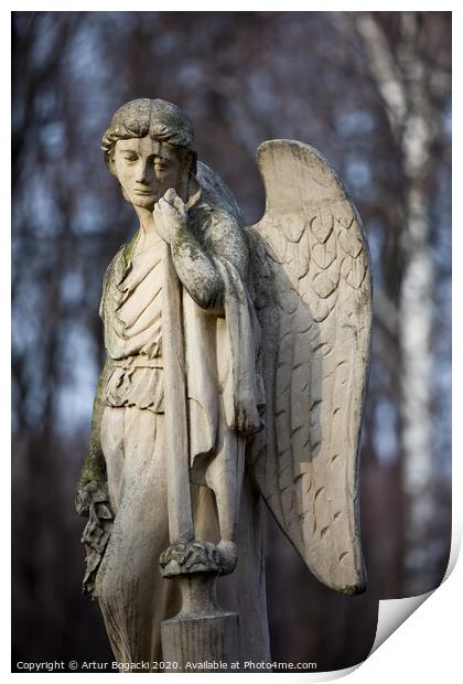 Angel Statue Print by Artur Bogacki