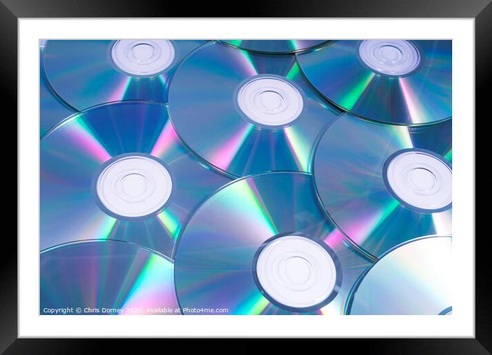 CDs or DVDs Framed Mounted Print by Chris Dorney
